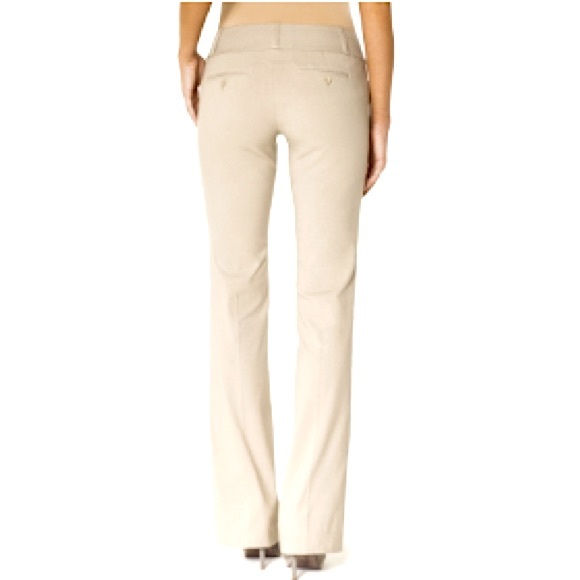 Express Design Studios Editor Khaki Flare Pants Size 0 - Picture 2 of 6